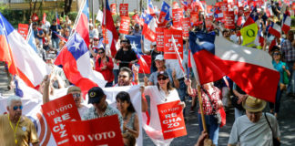 Protestan Chile