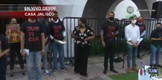 reúnen afueras Casa Jalisco, protestan asesinato Jonathan Santos