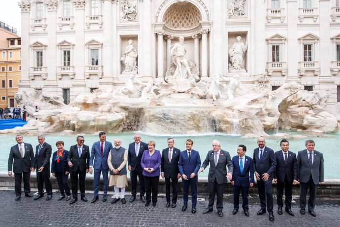 Los líderes del G20 reunidos en Roma acordaron hoy mantener el techo del calentamiento global en 1,5 grados