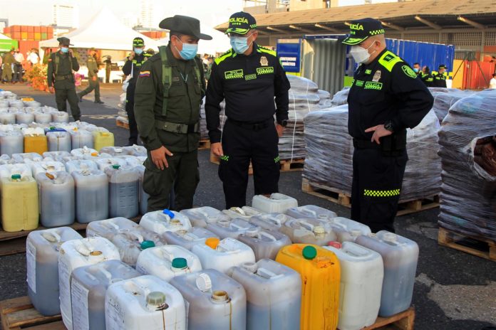 Incautadas en Colombia 3.5 toneladas de cocaína destinadas a España y México