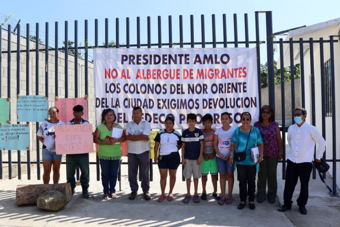 Protestaen el Cedeco por migrantes,Chiapas-EFE Noticias