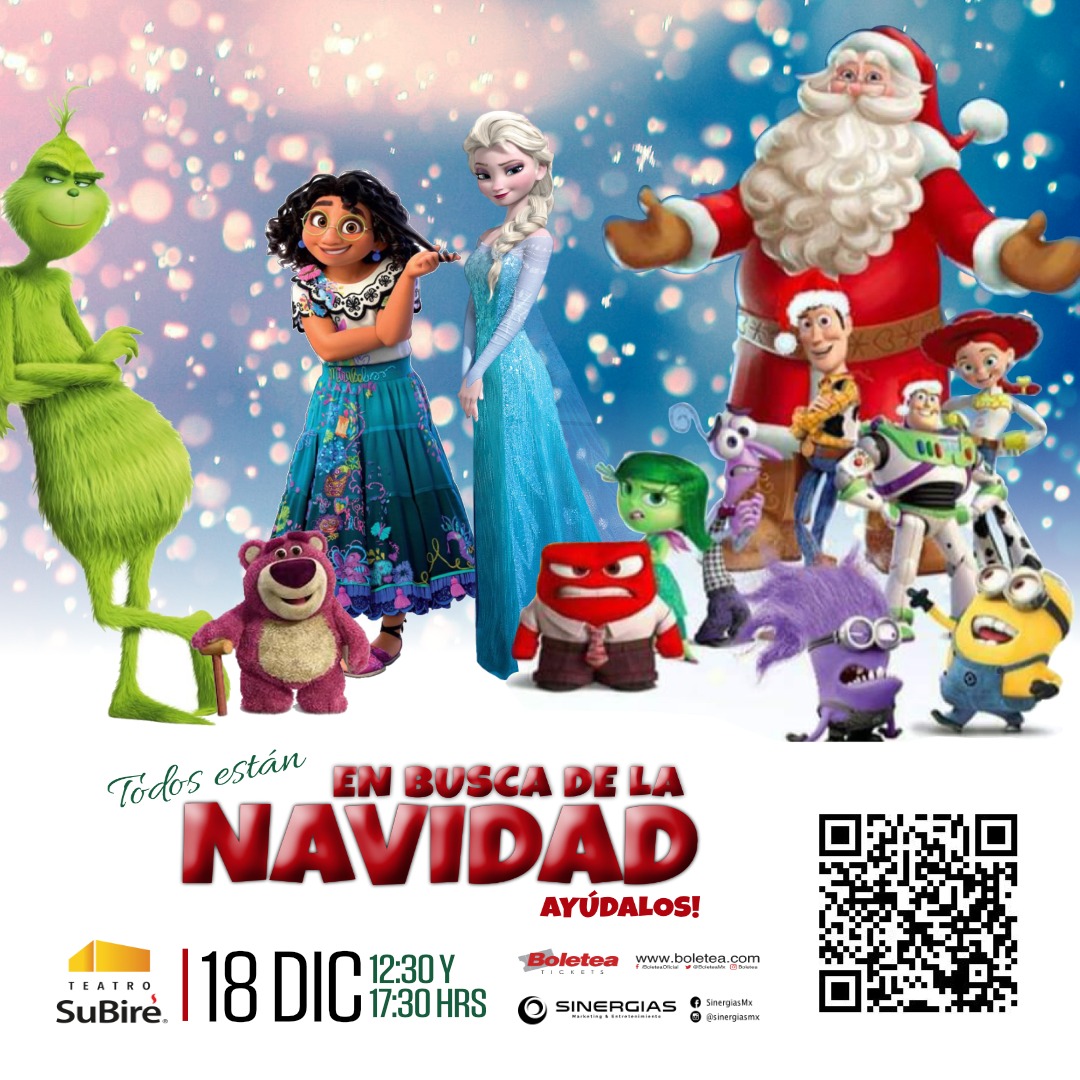 La Navidad llega al Teatro SuBiré con personajes de películas infantiles